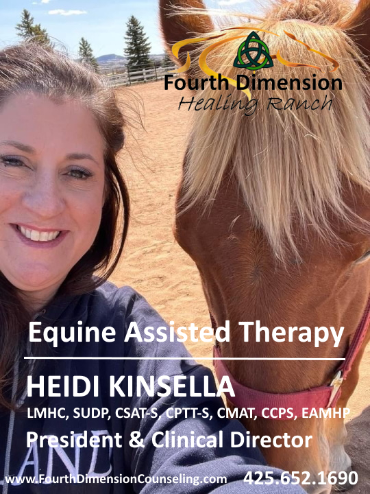 Heidi Kinsella Therapist and Clinical Director Fourth Dimension Counseling - Fourth Dimension Healing Ranch Maple Valley Washington