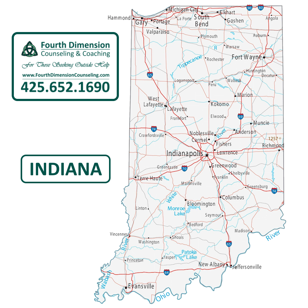 Map of the State of Indiana