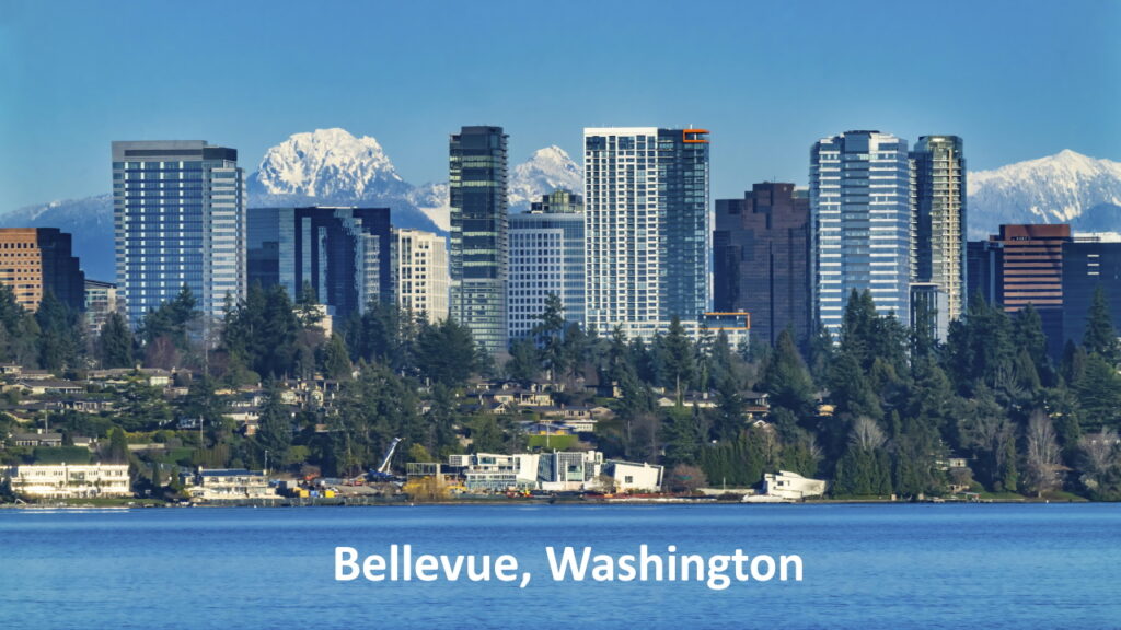 Bellevue, Washington Skyline from Lake Washington